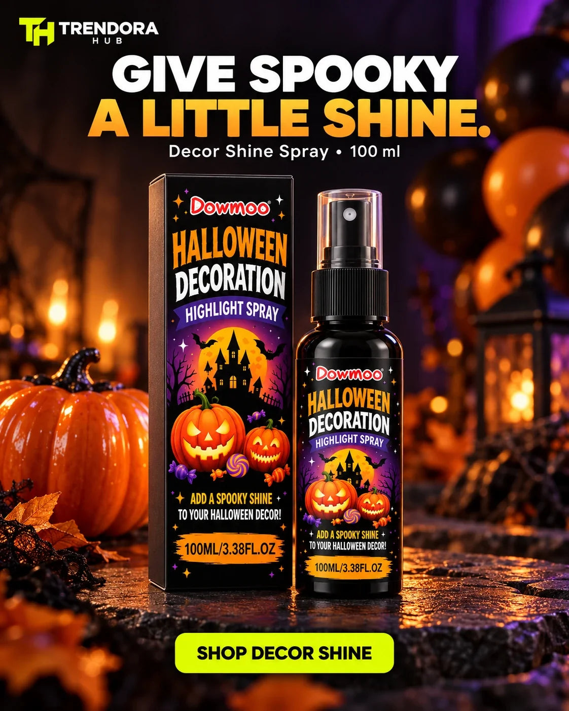 Halloween decor shine spray