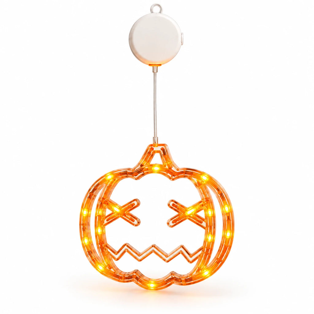 Halloween Hanging Window Lights – 3-Pack, Warm Orange