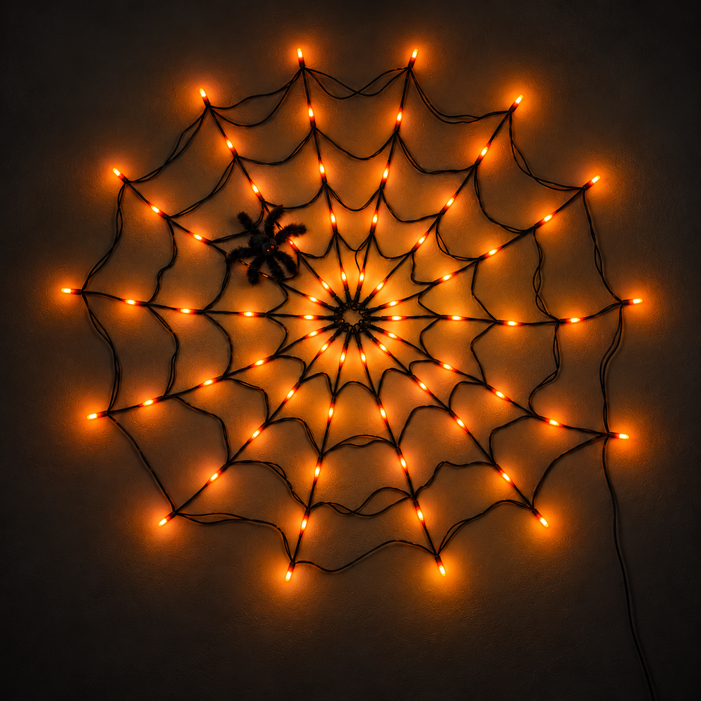 Halloween LED Spider Web Light